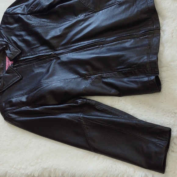 EXCELLED COLLECTION LEATHER JACKET. - Picture 4 of 17